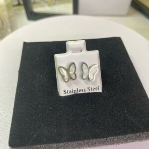 Stainless Steel Butterfly Earrings